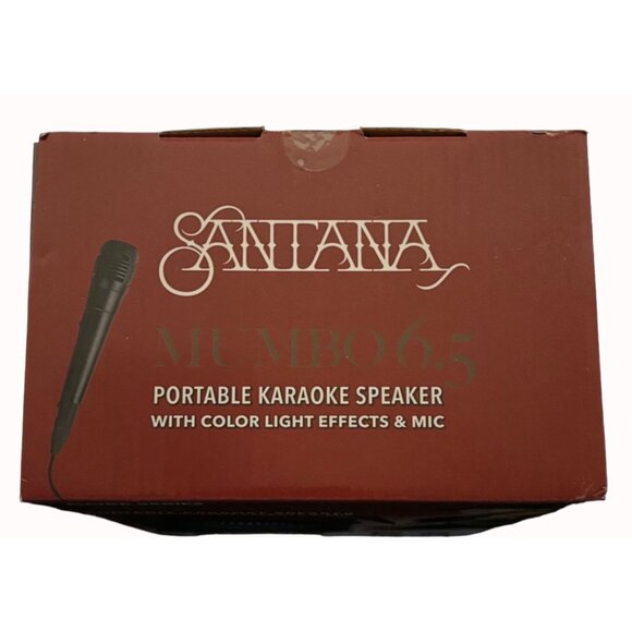 Santana Mumbo 6.5" Portable Karaoke Speaker With Color Light Effects &‎ Mic - Picture 5 of 13